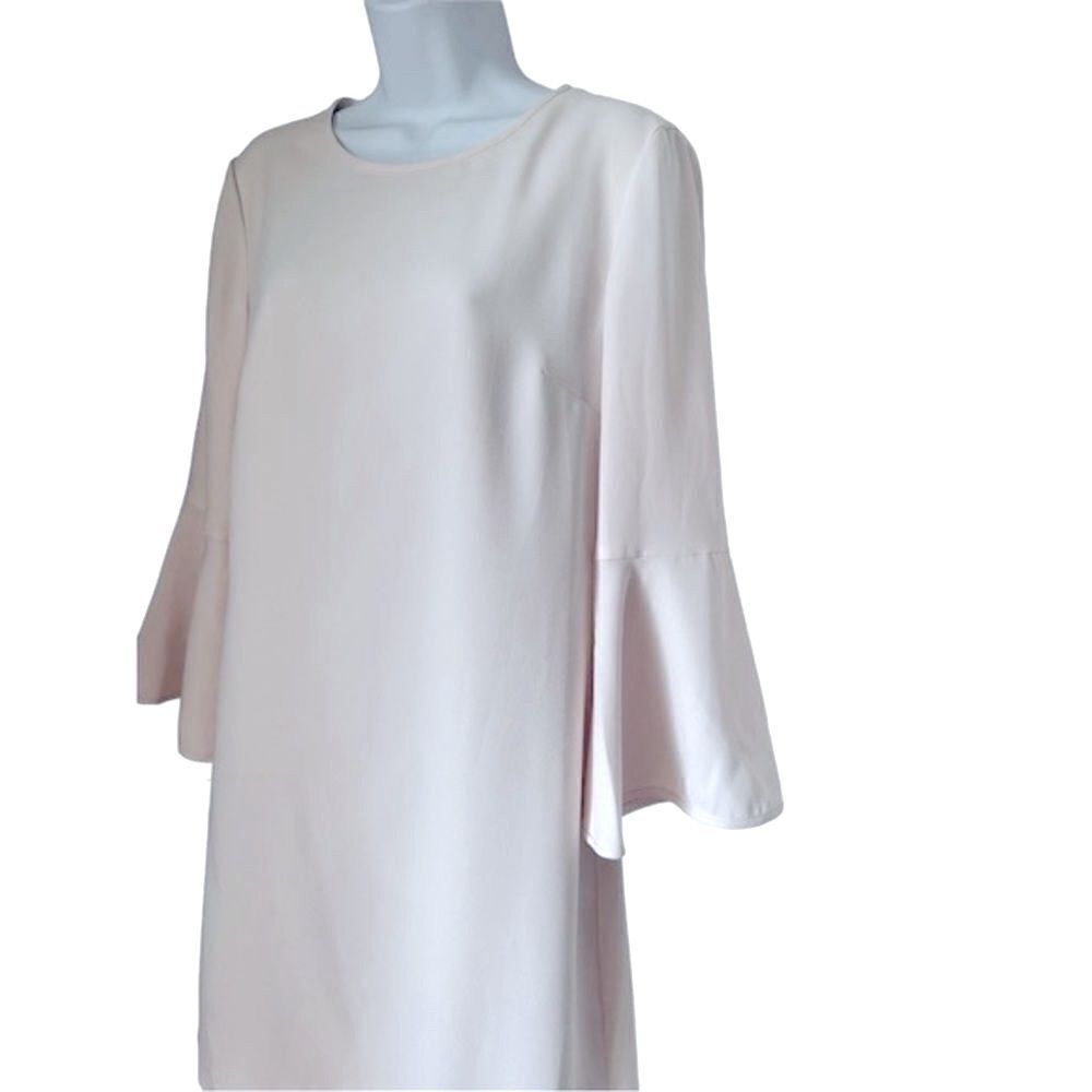 Club Monaco Larchye Ivory Flare Sleeve Shift  lined Sake Dress sz 6 - Picture 3 of 8